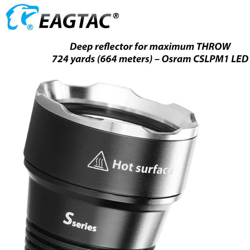 EAGTAC S25V Linterna Táctica de Caza de la Antorcha USB Recahargeable 664 Metros 21700 5000mAh de la Batería Impermeable Deber de Luz 4