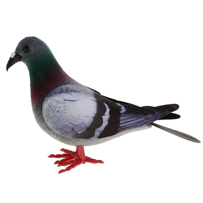 3pcs Artificial Carft Pájaro Paloma Modelo de Simulación de la Paloma de Plumas de Aves Falsos Adornos de Jardín Decoración del Hogar de Color al Azar 4