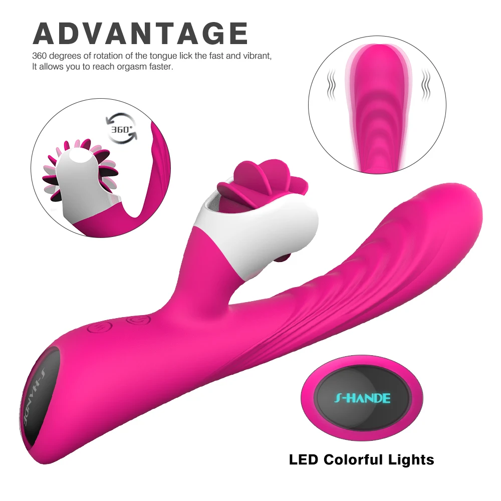 360 Grados de rotación Masajeador de Clítoris Vibrador para el Punto G de las Mujeres y Vaginal con 9 Velocidad de Vibración de Adultos Juguetes Eróticos 5
