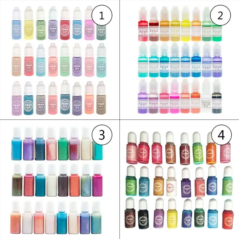 24 Pcs/set de Cristal Epoxi Pigmento de la Resina UV Tinte DIY de la Joyería Artesanía Colorante 5