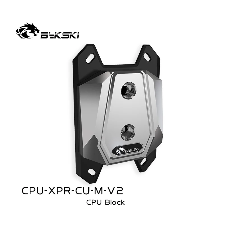 Bykski CPU de Enfriamiento de Agua en Bloque Para Intel/AMD de Metal Plateado oscuro, Líquido de Refrigeración del Sistema de Micro Canal, CPU-XPR-CU-V2 5