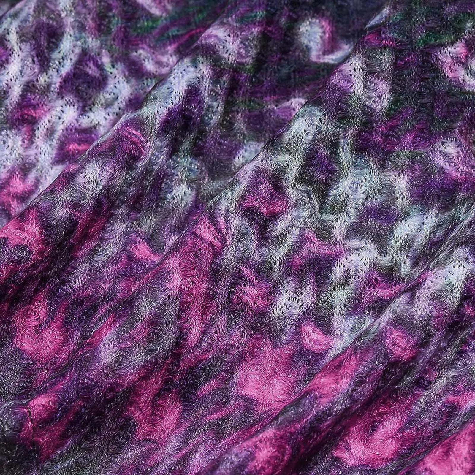 Las mujeres de Invierno Cálido Cara de Color Colorido Crochet Engrosamiento de punto Suave Chal Bufanda Vintage Otoño Plaid Bufanda Larga Chales шарф hiyab 5