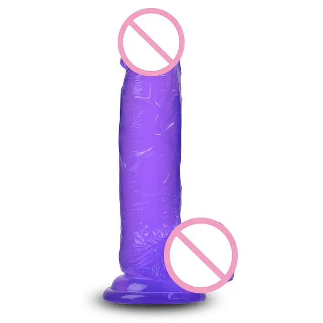 CPWD Suave Gelatina Dildo Realista de la Copa de Succión No Vibrador Consolador Pene Artificial Adulta de los juguetes Sexuales para Mujeres Lesbianas masturbación 5