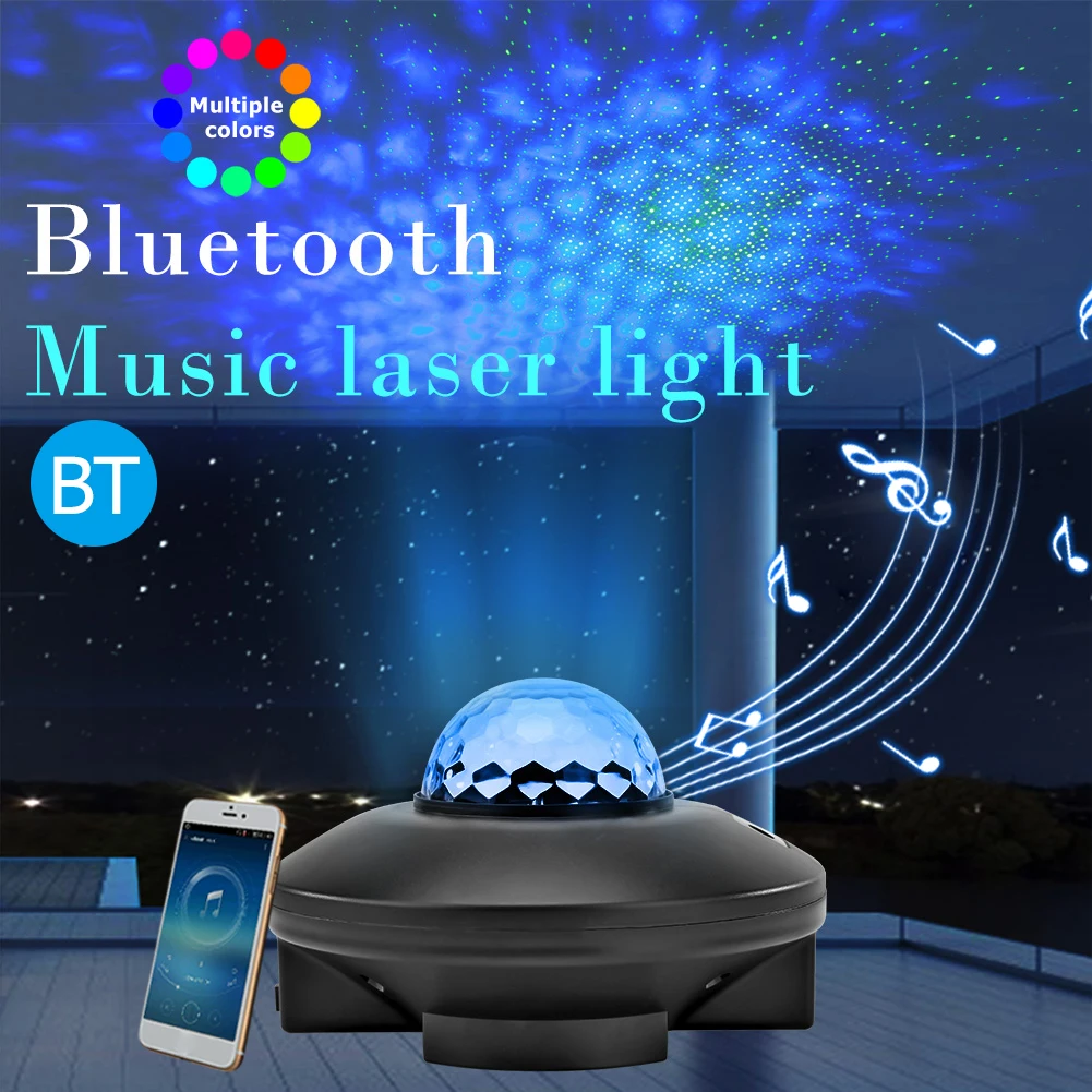 Colorido Cielo Estrellado en el Océano Proyector de Luz de la Noche del Sonido Bluetooth Control Remoto de la Música de la Noche de la Lámpara Para el niño Dormitorio Babi de la Lámpara 5