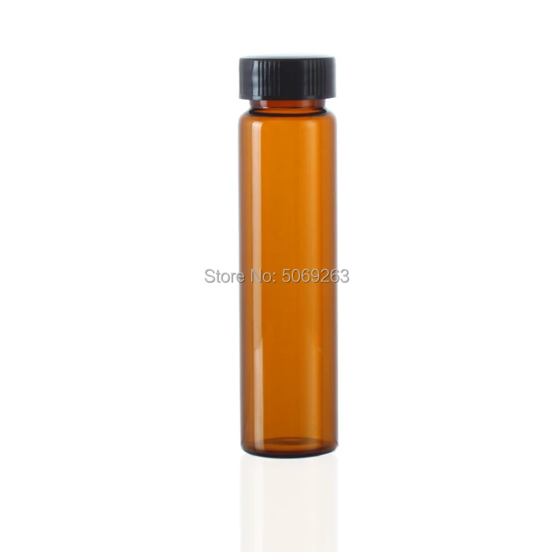 2ml-60 ml de Ámbar de Laboratorio de Vidrio, Botellas de Muestra de color Marrón Tornillo de la Boca de la Botella de Aceite Esencial de Laboratorio Vial de la Química de la Cristalería 5