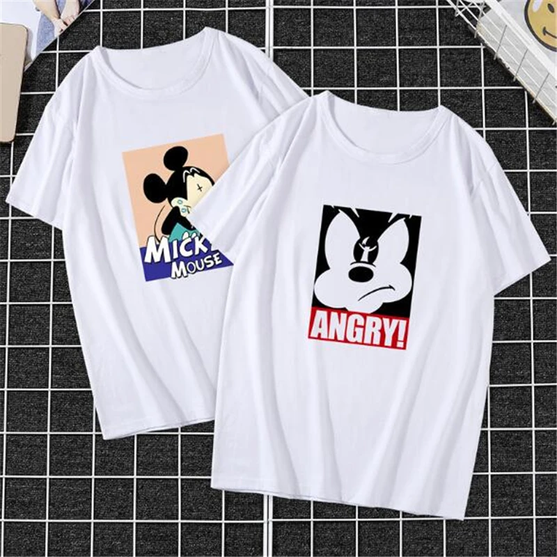 Disney Verano de dibujos animados de Mickey Mouse de los Hombres T-Shirt de la Ropa de Manga Corta T-shirt Ropa de Calle Masculina Ropa Casual Camiseta Tops 5