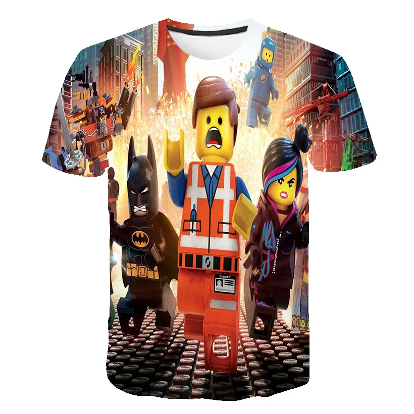 4-14Years Camiseta de los Niños Legoes la Impresión 3D T-shirt Bebé Ninjago Chico de la Camiseta de Mangas Cortas de los Niños Ropa de Verano de Niño Chico Camisetas 5