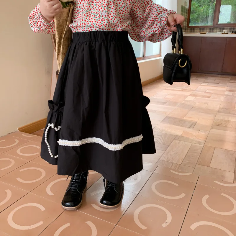 Otoño Nuevo de las Niñas Irregular Falda con Volantes Estilo coreano de la Niña de la Perla Encanta la Falda niño niña ropa 5