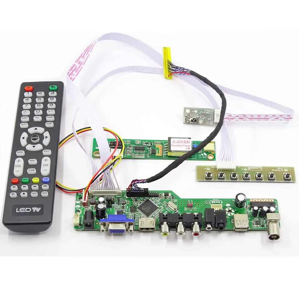 Latumab Nuevo Kit para B154EW04 V. B TV+HDMI+VGA+USB del LCD de la pantalla LED del Controlador Controlador de la Junta de 15 pulgadas, 1280X800 5