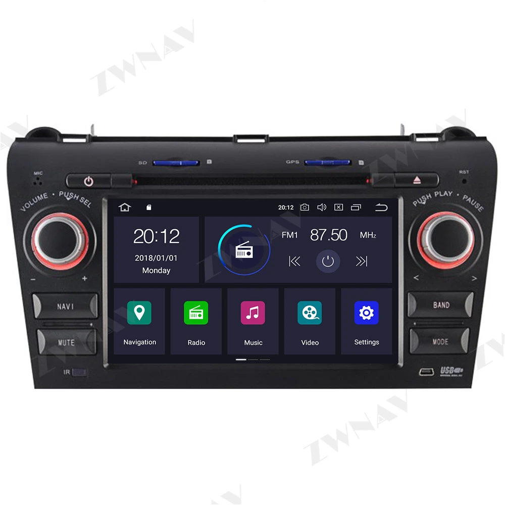 Android 10.0 4+64G pantalla del Reproductor de DVD del Coche de GPS Navi Para Mazda 3 Mazda3 2003-2009 GPS Auto Radio Estéreo Reproductor Multimedia de la Unidad principal 5