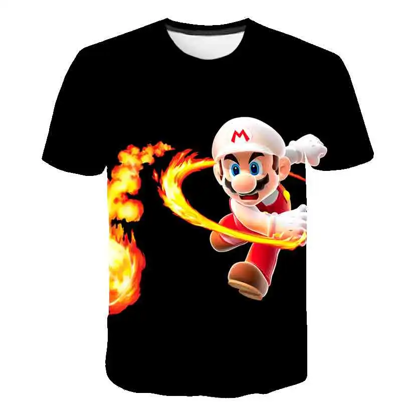 2020 Super Mario dibujos animados de verano caliente de la venta la camiseta de los Niños Casual Tops Niños Niñas camiseta de dibujos animados Mario T-shirt Ropa de Niños 5