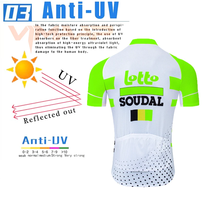 Equipo LOTTO Jersey de Ciclismo 2020 Bike Wear ropa de secado Rápido babero gel de Conjuntos de Ropa Ropa Ciclismo hombre uniformes Maillot 5