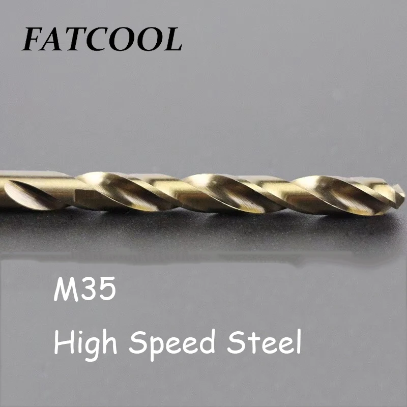 FATCOOL10pcs Conjunto de 3.2 MM de Cobalto de Alta Velocidad de Acero Twist Drill Hole M35 de Acero Inoxidable Herramienta de La Tierra Entera de Metal Escariador Conjunto de Herramientas 5