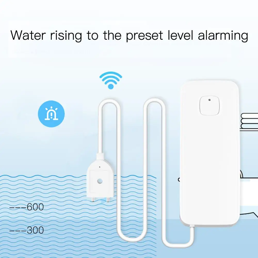 Tuya Hogar Inteligente smart vida de fugas de agua Alarma de WIFI del Sensor de Fuga de Agua Detector de Inundación de Alerta de Desbordamiento del Sistema de Alarma de Seguridad 5