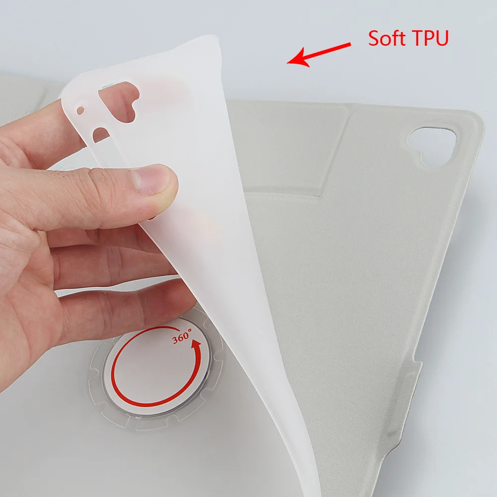Nuevo Caso para el iPad Pro de 10.5 pulgadas, ZVRUA 360 Rotación de los stents múltiples ángulos visuales Tablet Smart Cover Para A1701 A1709 5