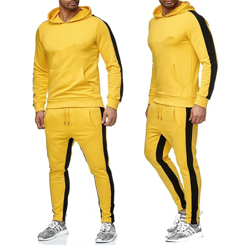 2020 nuevas sweetshirt de los hombres de correr de fitness ropa deportiva casual hombres Sudadera con capucha + pantalones de jogging de los deportes de conjunto de los hombres del conjunto 5