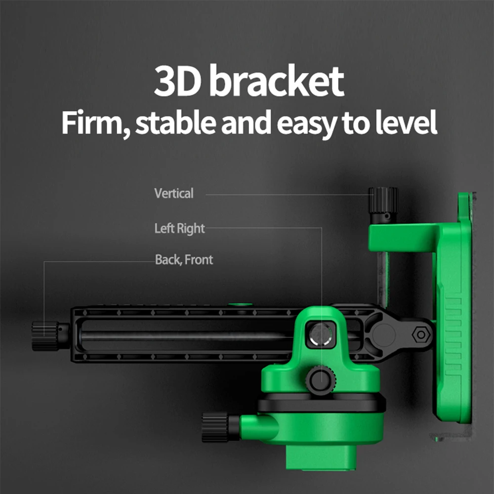 3D Auto-nivelación Láser Verde de Nivel 12 Líneas de 360 Láser de Nivelación de Dispositivo Herramientas de Construcción de Nivel de Trípode Instrumento de Líneas Cruzadas 5