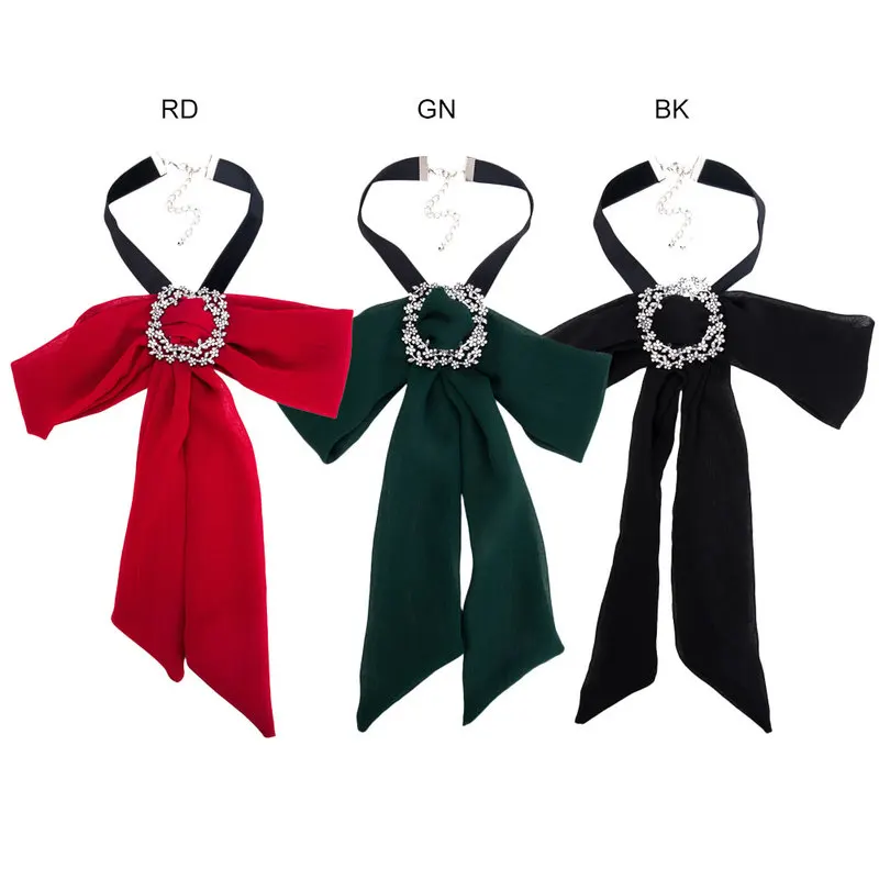 Señoras Collar Collar y Colgante de Lujo de diamantes de imitación Gargantilla de Declaración Gargantilla para las Mujeres pajarita Accesorios de Ropa 5
