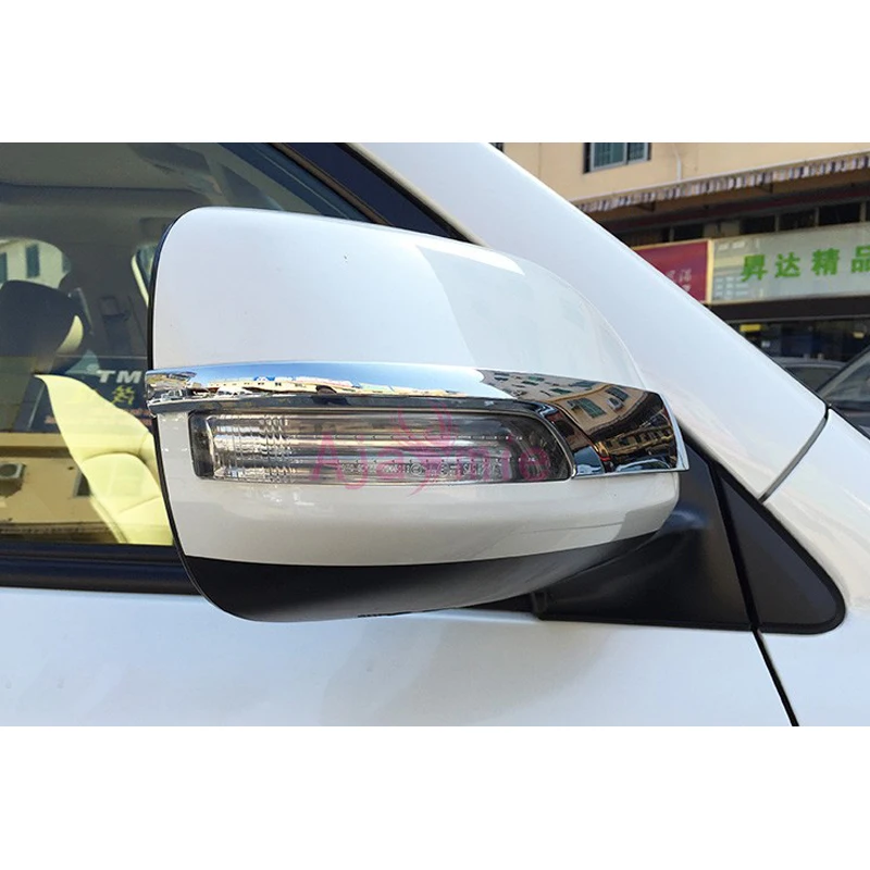 Chrome Coche-Estilo De Espejo De La Puerta De Superposición Retrovisor Trim 2012 2013 2016 2017 2018 Para Toyota Land Cruiser 200 Accesorios 5