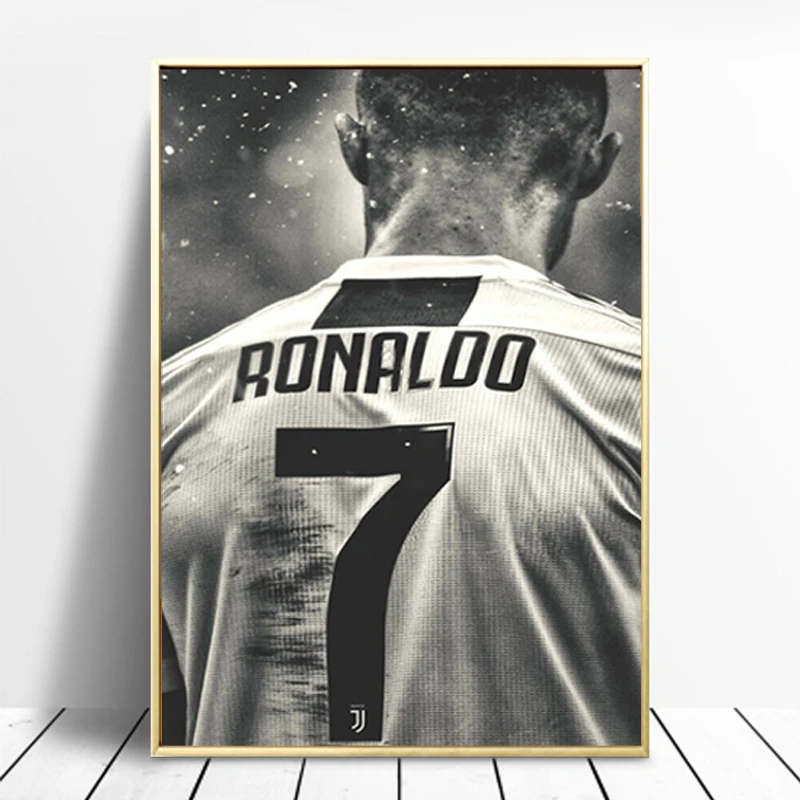 Fútbol el Deporte Estrella Cristiano Ronaldo Retro Cartel de la Impresión y el Deporte de la Lona Pintura de la Pared de la Habitación de Arte Foto Cuadros Decoración del Hogar 5