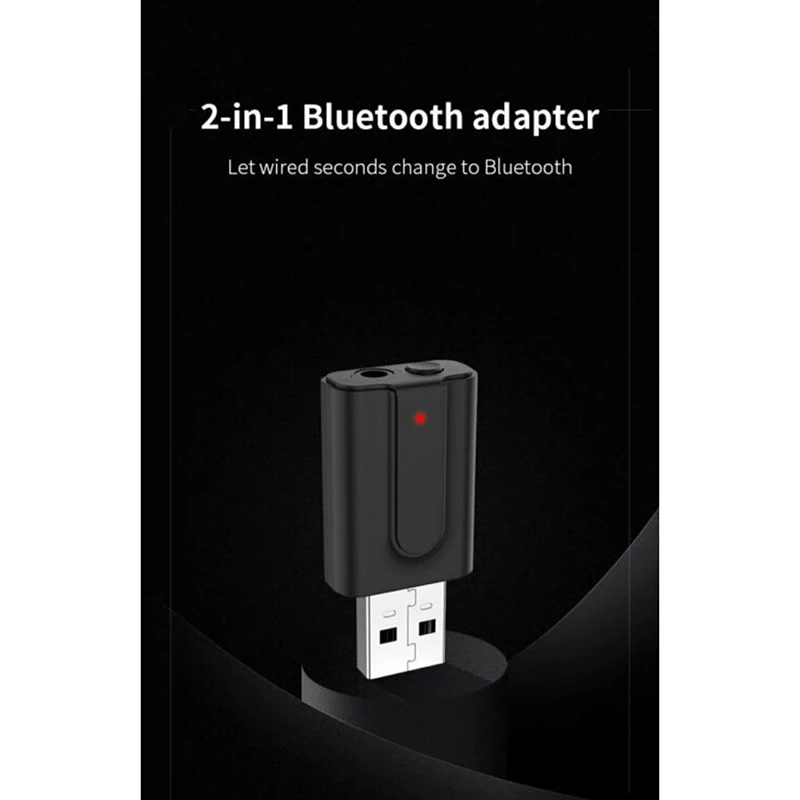 Dos En Uno Bluetooth 5.1 USB Bluetooth Transmisor Y el Receptor de Televisión, Equipo de Audio Inalámbrico Bluetooth USB, Adaptadores de 5