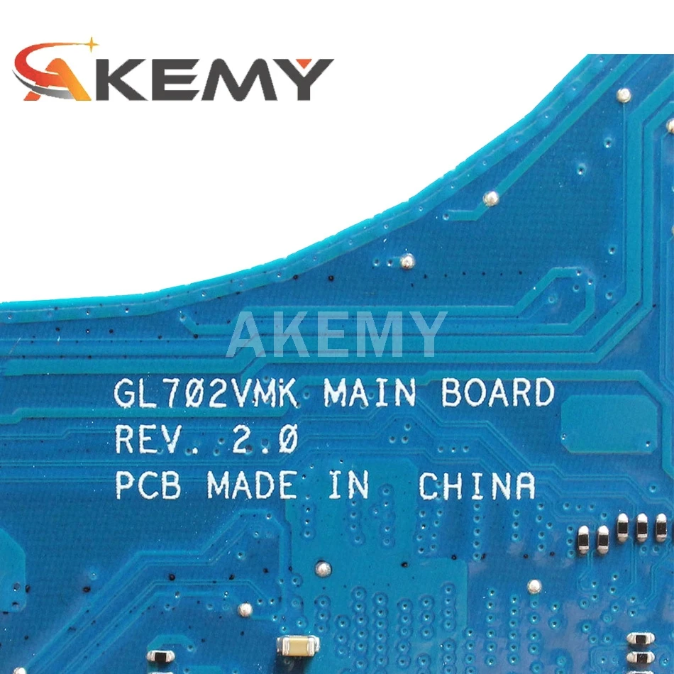 Akemy GL702VM Placa base ASUS ROG S7V GL702VMK GL702VSK GL702VML de la Placa base del ordenador Portátil I5-7300HQ GTX1060M-3GB de Prueba de trabajo 5