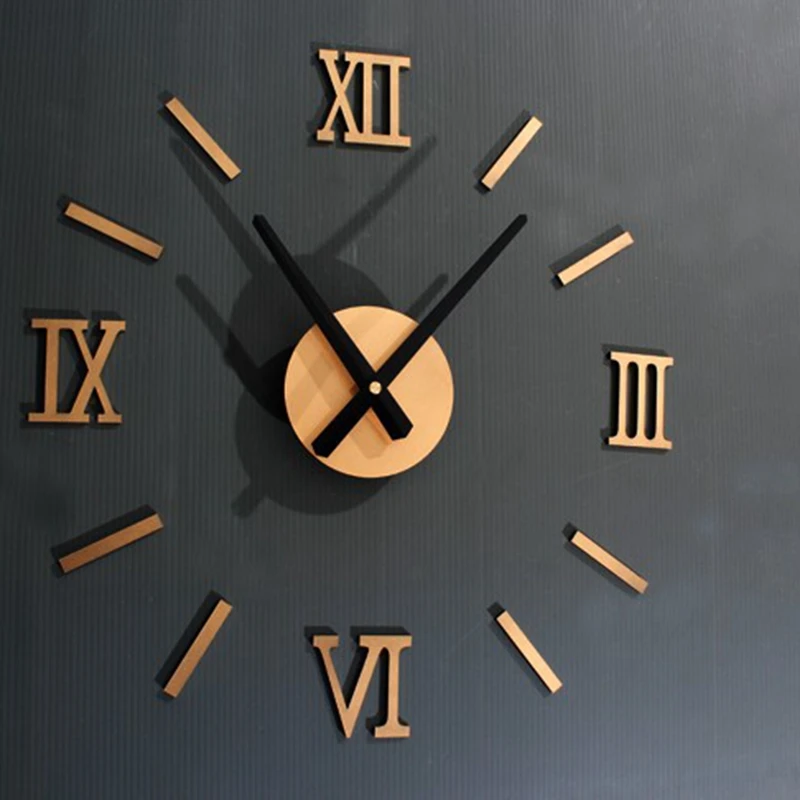 45X45cm Romano Numer 3D Reloj de Acrílico Espejo Digital Reloj de Pared De Salón de Diseño Moderno de BRICOLAJE, Decoración para el Hogar 5