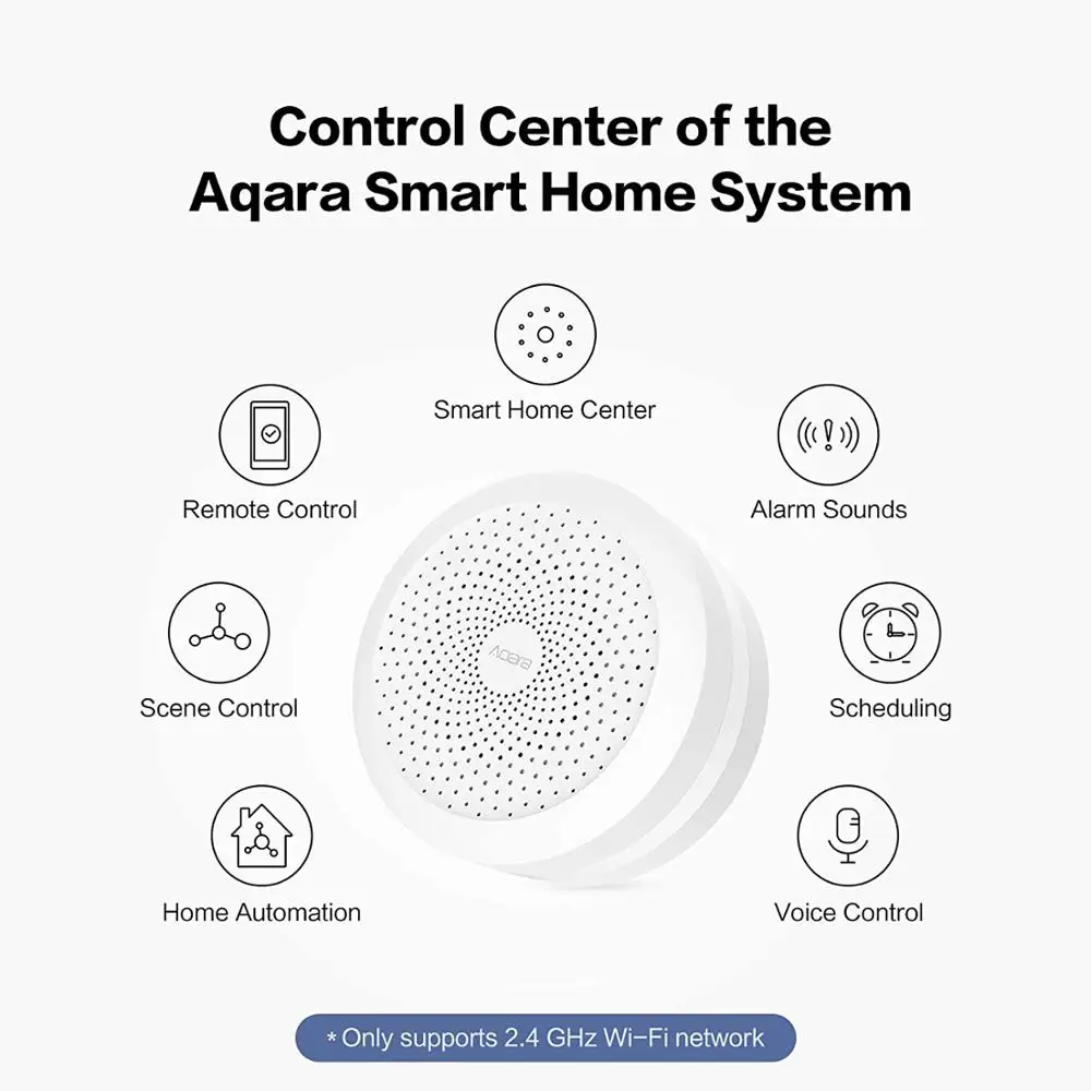 2021 Xiaomi Smart Aqara Hub M1S de Puerta de enlace de 3 Inalámbrica Wifi, ZigBee Remote Control Conectar RGB Led Luz de la Noche Para Mihome Homekit APP 5