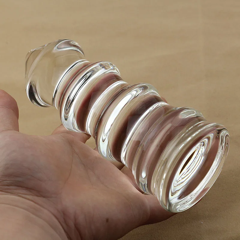 BEEGER pagoda tipo de vidrio transparente bolas anales butt plug punto g en el ano dilatador estimulador consolador de grandes anal tapones,3 tamaño de elegir 5