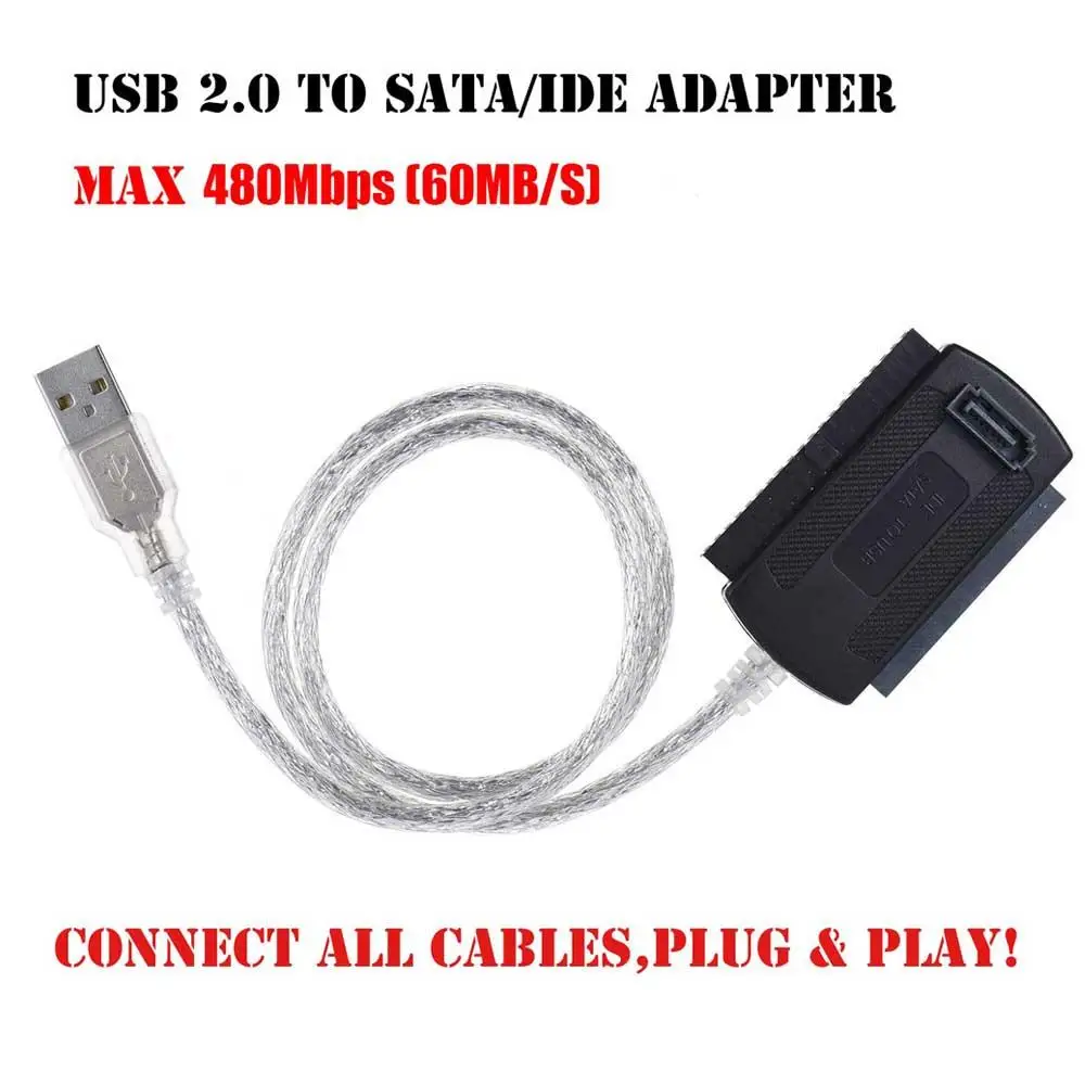Cable adaptador de Coche a USB 2.0 Adaptador Convertidor de Cable para la Unidad de Disco Duro HDD de 2.5\