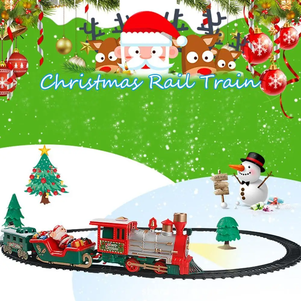 Los niños Pequeños Pista de Tren de Juguete de la Luz Eléctrica de Música de Navidad de Tren de Bebé, Juguetes de Navidad, Decoraciones Para el Hogar navidad 2019 5
