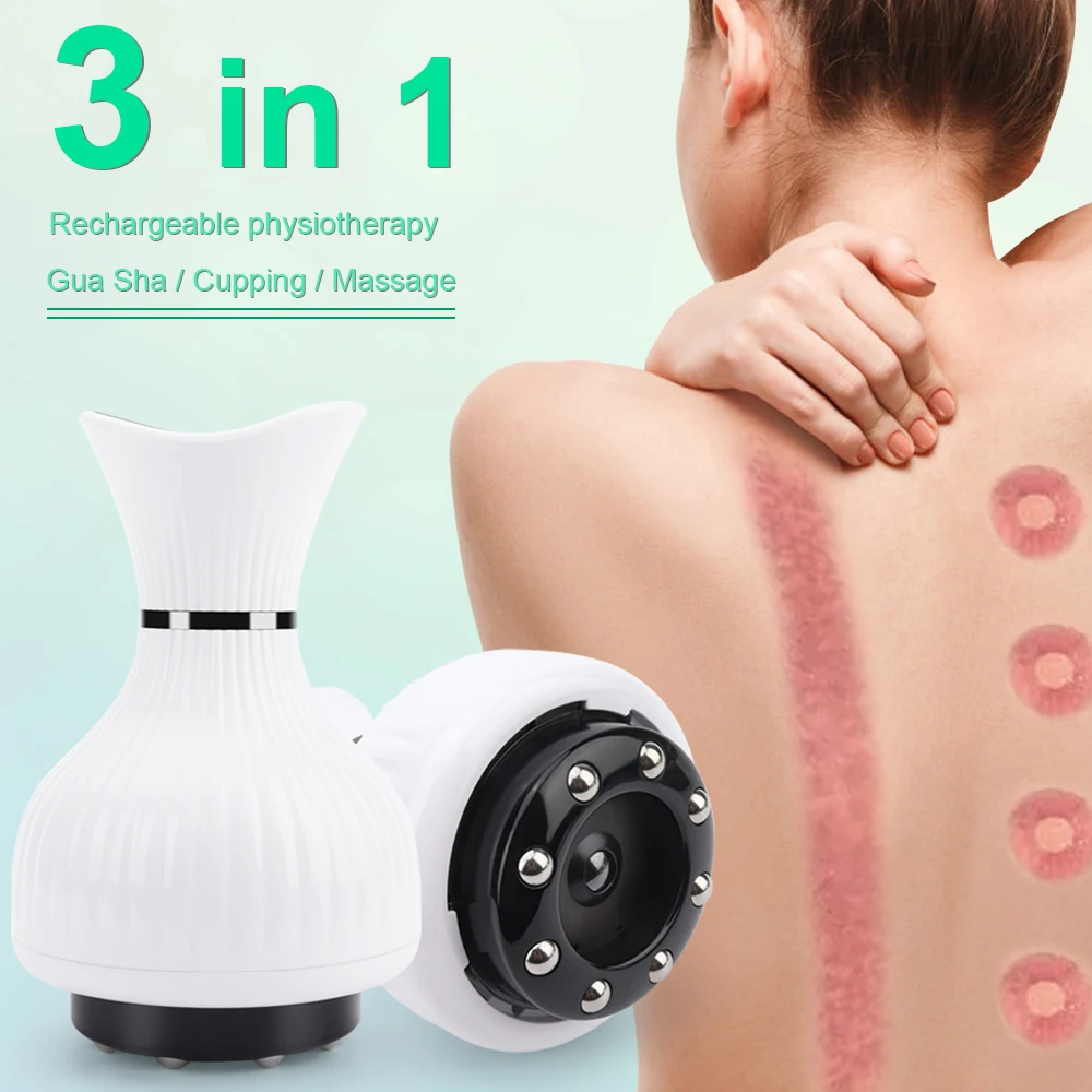 Eléctrica de Cata de masaje Raspado de la Relajación de Cuerpo masajeador de Estimular los puntos de Acupuntura de Vacío guasha Dispositivo de Cuidados de salud rascador 5