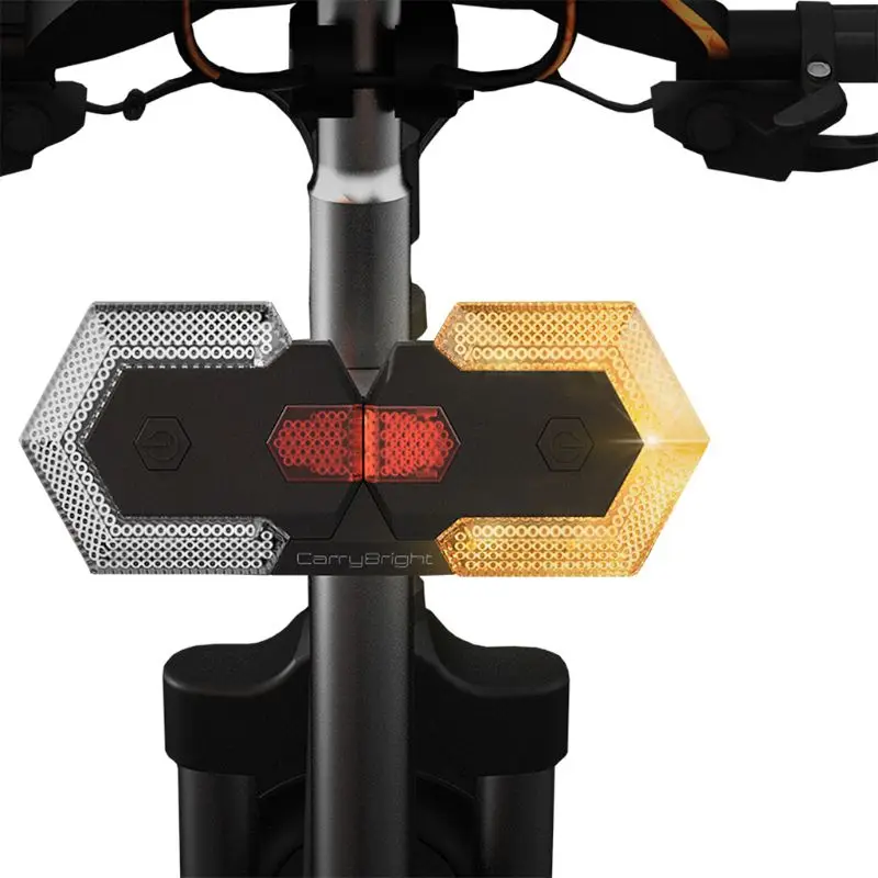 1 juego Inteligente de Control Remoto Inalámbrico de Bicicletas Bicicleta de Señales de Giro Delantera y Trasera Luz G99D 5