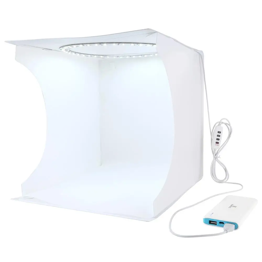 30CM Foto Lightbox Anillo LED Plegable de Iluminación de Estudio Disparo Tienda Caja con 6 Colores de fondo Portátiles 5
