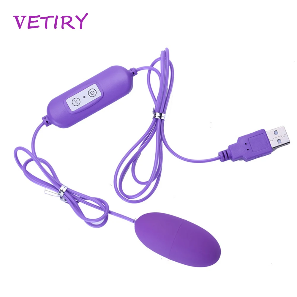 VETIRY 12 Velocidad USB Vibrador Huevo Vibrador Potente Estimulador de Clítoris G-Spot Massager Juguetes Sexuales para la Mujer Femenina Masturbación 5