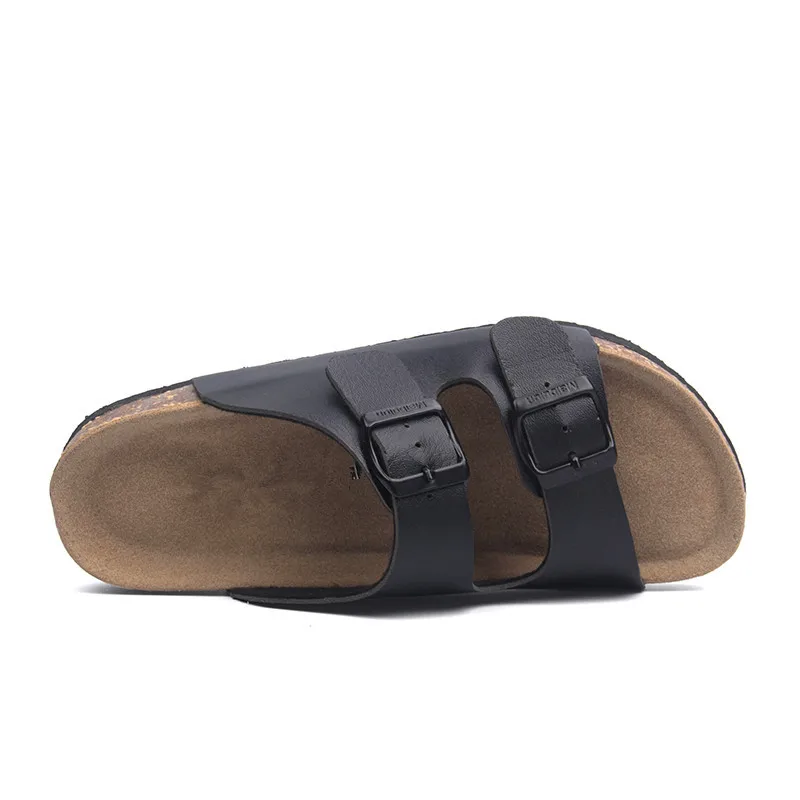2019 Unisex Zapatillas de Playa de Verano Casual Par de Zapatos Retro de Leopardo de Impresión Plana de diapositivas de Espesor con Suela de Corcho Zapatilla de Moda Flip Flop 5