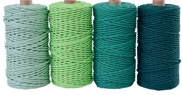 4 mm Cordón de Algodón de colores de la Cuerda de color Beige Trenzado Artesanal Macrame Cadena de BRICOLAJE de la Boda de Textiles para el Hogar Decorativos de suministro 110yards 5