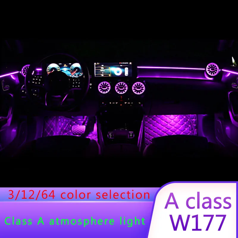Para Mercedes-Benz W177 nueva clase A180L A200L 64-color de la luz ambiente de la Central de control de la atmósfera de la luz 5