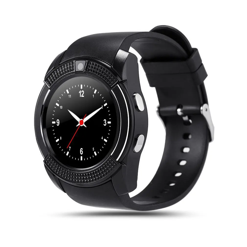 Impermeable Reloj Inteligente de los Hombres con Cámara Bluetooth Smartwatch Podómetro Monitor de Ritmo Cardíaco de la Tarjeta Sim reloj de Pulsera 5