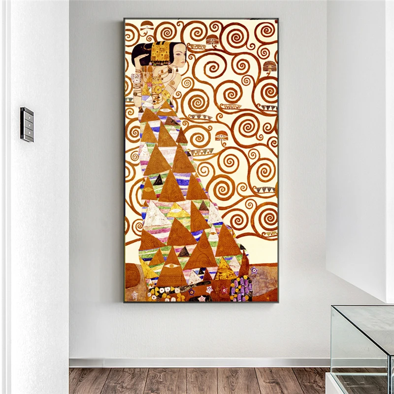 Gustav Klimt Árbol De La Vida De La Lona De Arte Paitnings Clásica De La Famosa Pintura De Reproducciones De La Obra De Gustav Klimt Pared De Foto Para La Sala De Estar 5