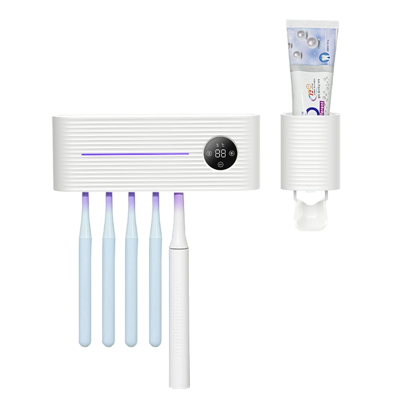 2020 XiaoMi YouPin Sothing Luz UV Esterilizador de cepillos de dientes Titular de Inhibir bacterias Antibacteriano Automático Dispensador de Pasta de dientes 5