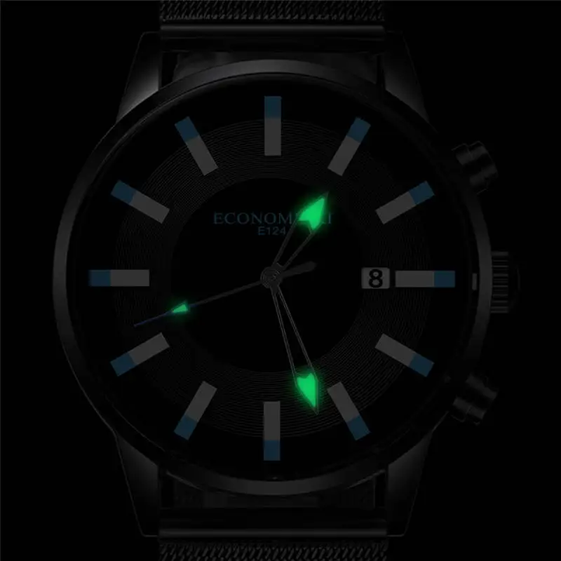 Luminoso 2020 Relojes Para Hombre Creativo De Marcado De Nuevo Casual De Lujo De Acero Simple Banda De Negocios Reloj De Pulsera Fecha Masculino Reloj Reloj Hombre 5
