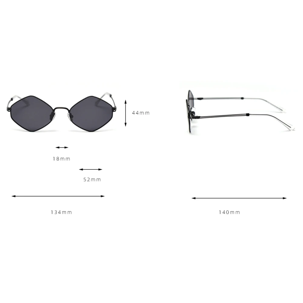 Peekaboo pequeño rombo de gafas de sol de los hombres polarizada 2020 retro de las mujeres gafas de sol masculinas marco de metal rojo negro uv400 de alta calidad 5