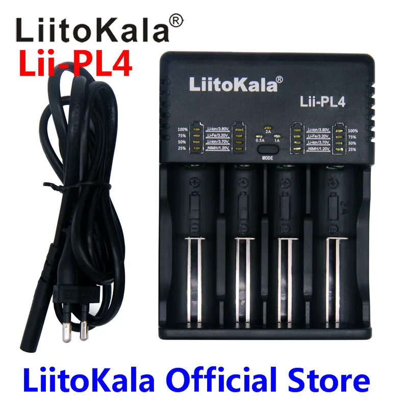 LiitoKala Lii-PD4 Lii-PL4 lii-S2 lii-S4 lii-402 lii-202 lii-100 Cargador de batería para 18650 batería 26650 21700 de litio de la batería de NiMH 5