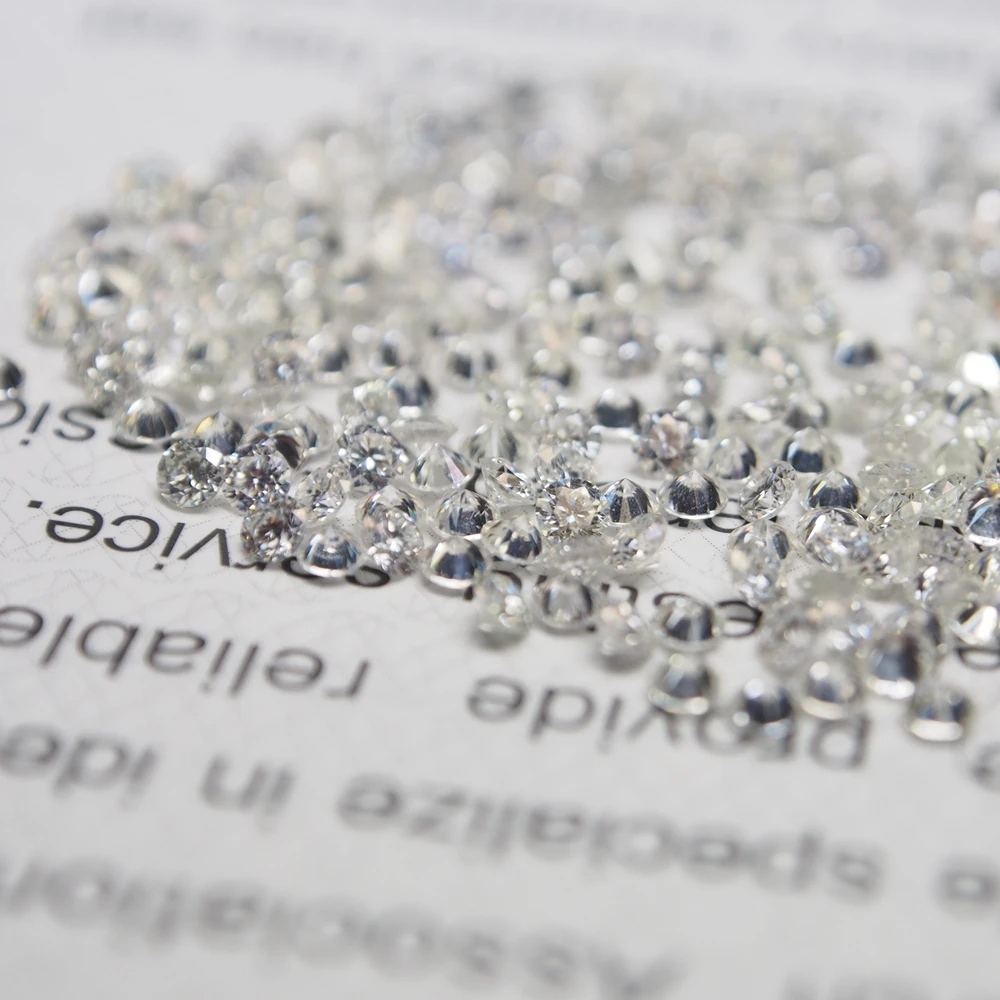 0.5 quilates/ bolsa de Laboratorio Creado moissanite diamante suelto de piedras preciosas de tamaño pequeño moissanite de 0,8-2,9 mm excelente corte para el anillo de decisiones 5