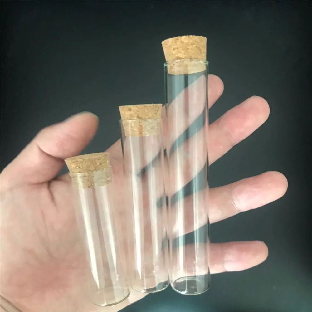 100pcs 18ml 22ml 30ml Mini Corchos de las Botellas de Vidrio Transparente Directamente de la Boca de los Frascos Vacíos Saludable y Ecológico Frascos de Vidrio de la Botella 5