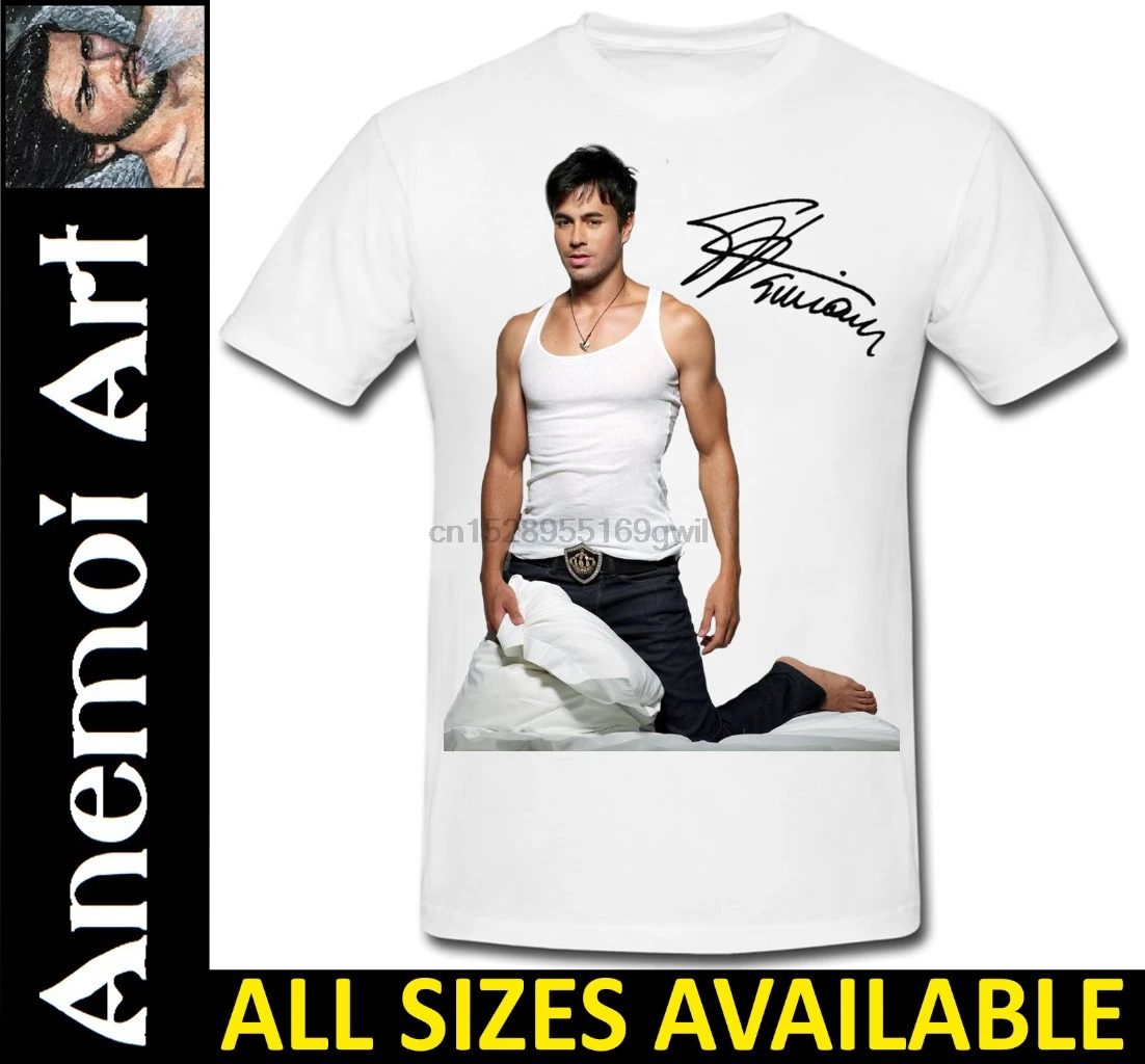T703 Firmado Enrique Iglesias camiseta camiseta t-shirt Secreto de Santa Regalo de Autógrafos 5