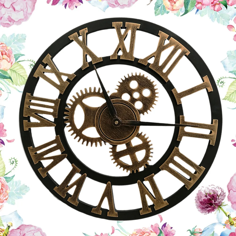 Industrial del Engranaje de Reloj de Pared Decorativo Reloj de Pared de Estilo Industrial Reloj de Pared (30/40/50cm de Oro Envío sin Batería) 5