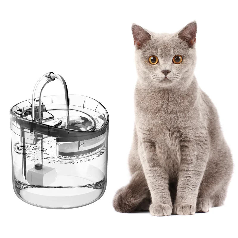 Automático Cat Fuente De Agua Con Grifo De Perro Dispensador De Agua Transparente Bebedero Para Mascotas Potable Alimentador De Filtros Sensor De Movimiento 5
