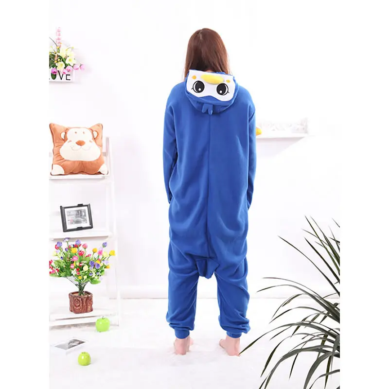 OCHO Pingüino Azul Mamelucos Unisex Adulto Kigurumi Pijamas Trajes Cosplay Animal Enterizo de ropa de dormir de Mono Para el hombre Famale 5